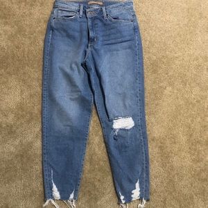 Joe’s distressed mom jeans